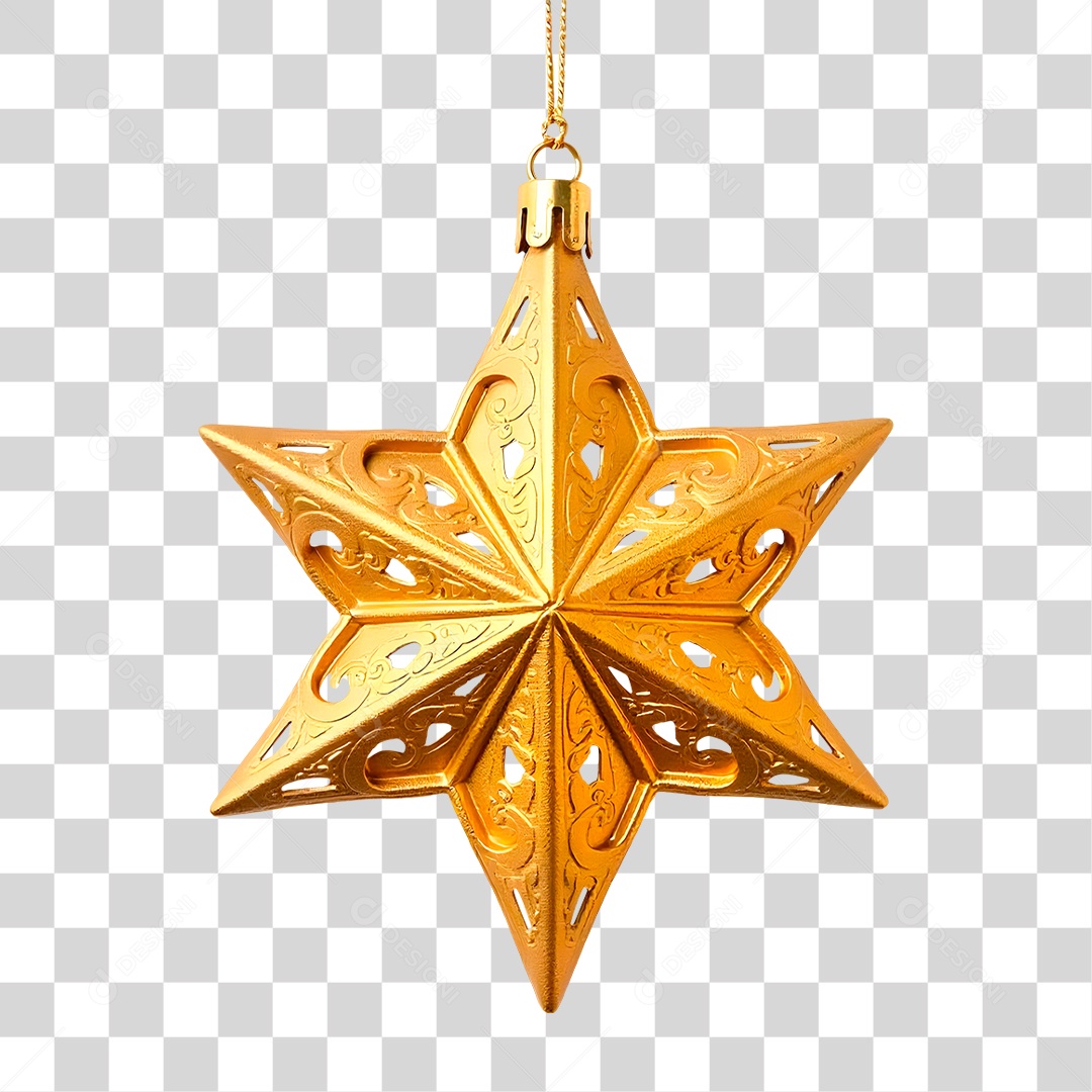 Estrela Dourada PNG Transparente