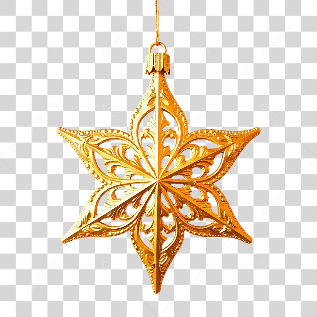 Estrela Dourada PNG Transparente