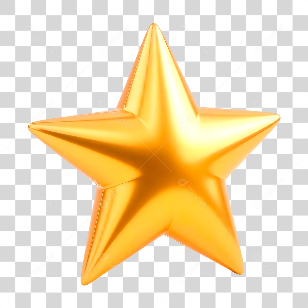 Estrela Dourada PNG Transparente