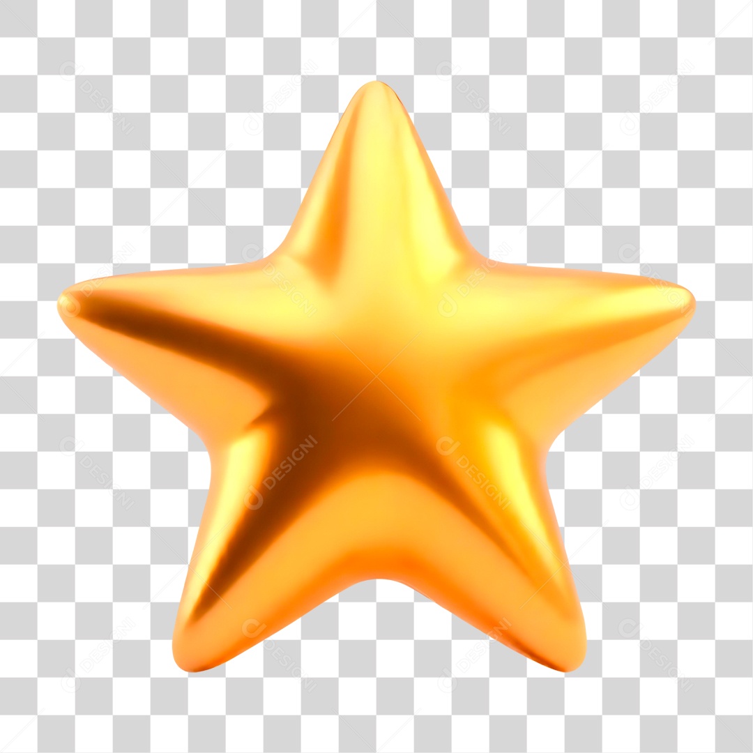 Estrela Dourada PNG Transparente