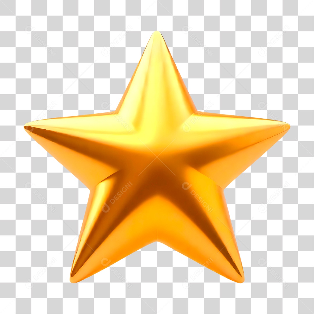 Estrela Dourada PNG Transparente
