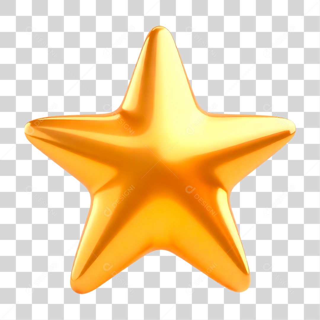Estrela Dourada PNG Transparente