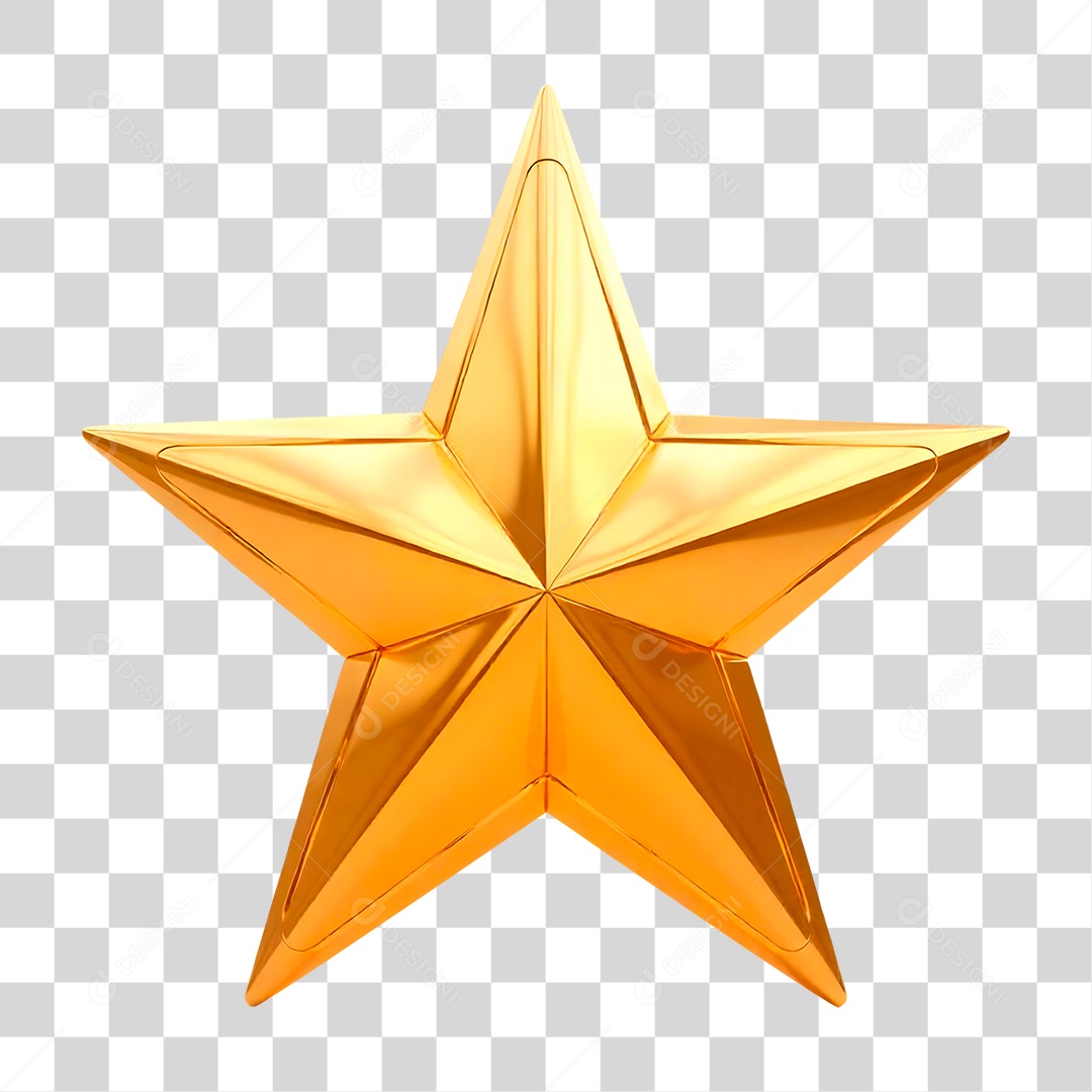 Estrela Dourada PNG Transparente