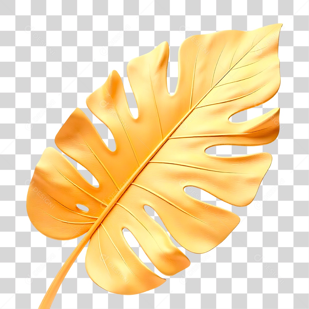 Folha Dourada PNG Transparente
