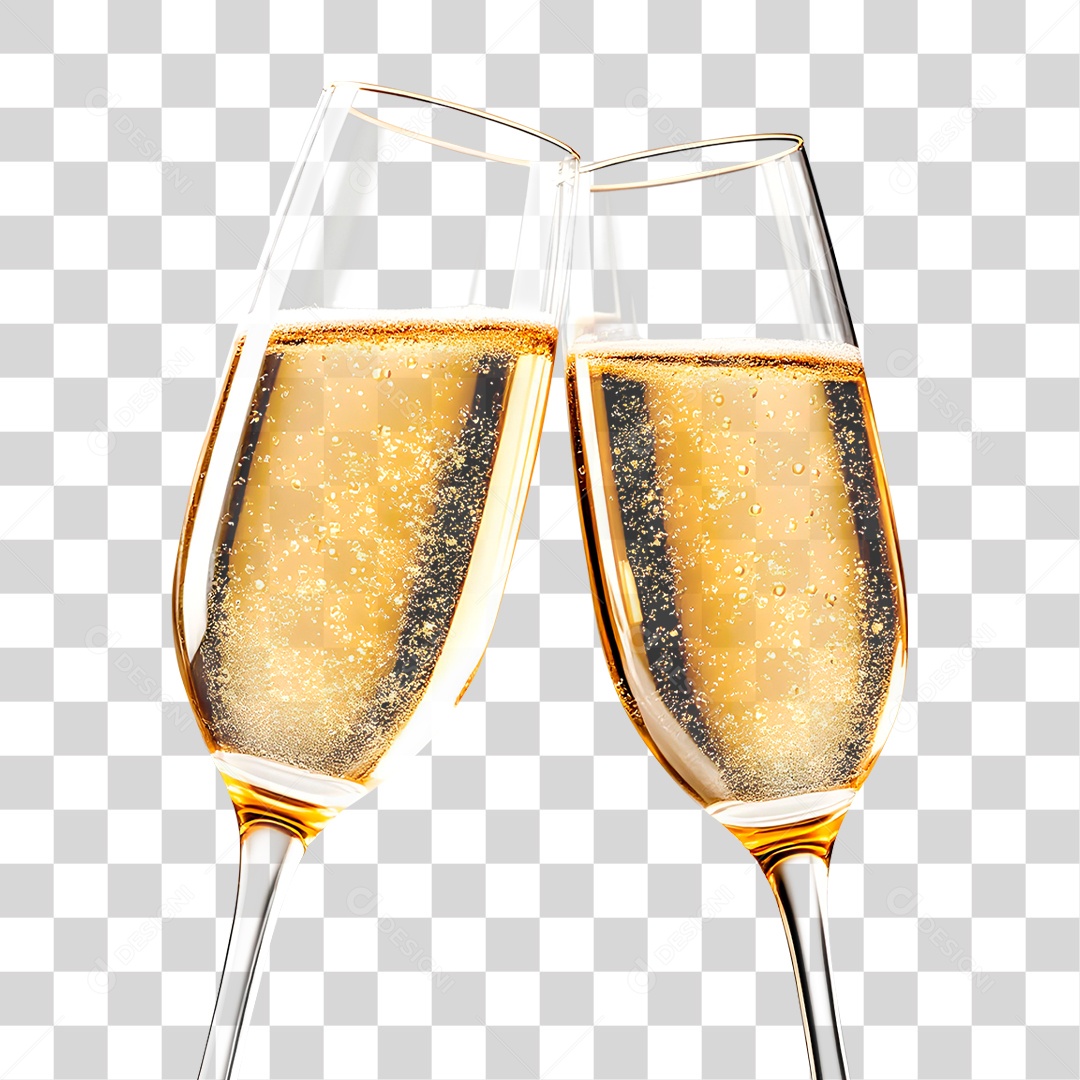 Taças de Champanhe Brindando PNG Transparente