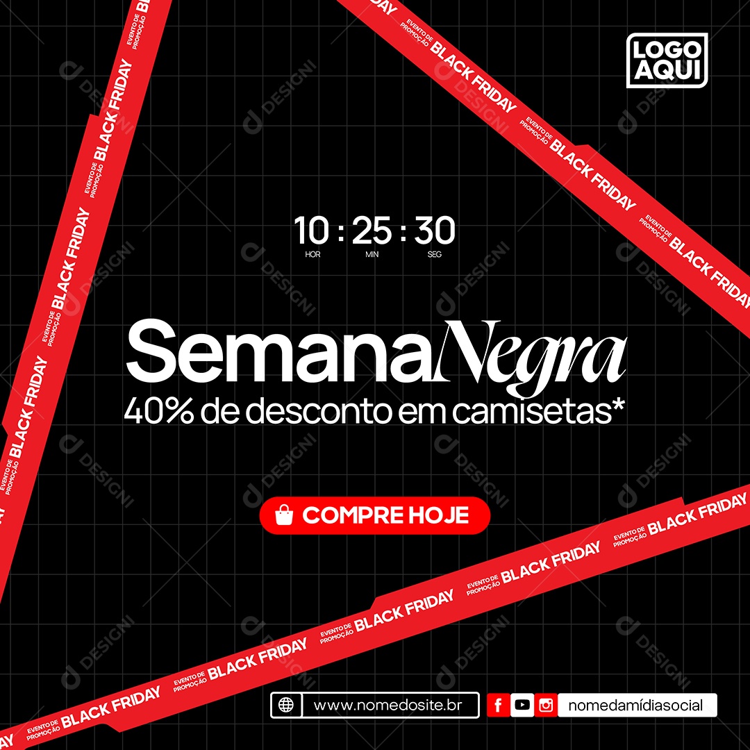 Black Friday Desconto Camiseta Ilustração Vetor EPS Editável