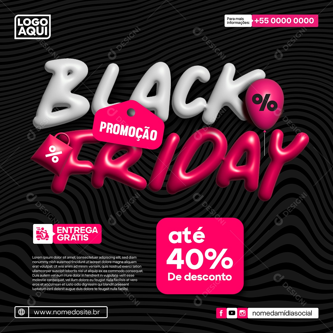 Black Friday Ilustração Vetor EPS Editável