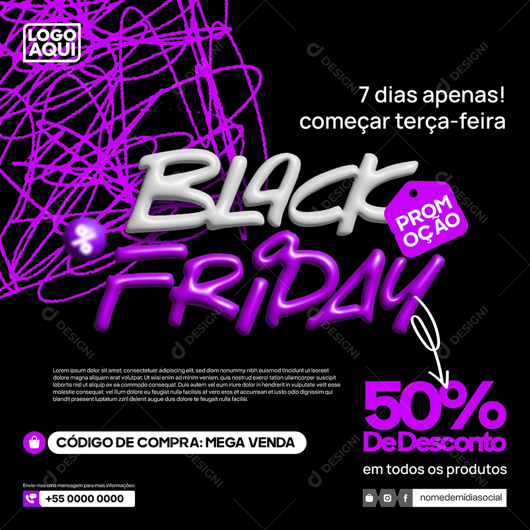 Black Friday Ilustração Vetor EPS Editável