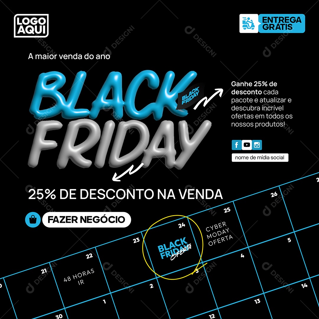 Black Friday Ilustração Vetor EPS Editável