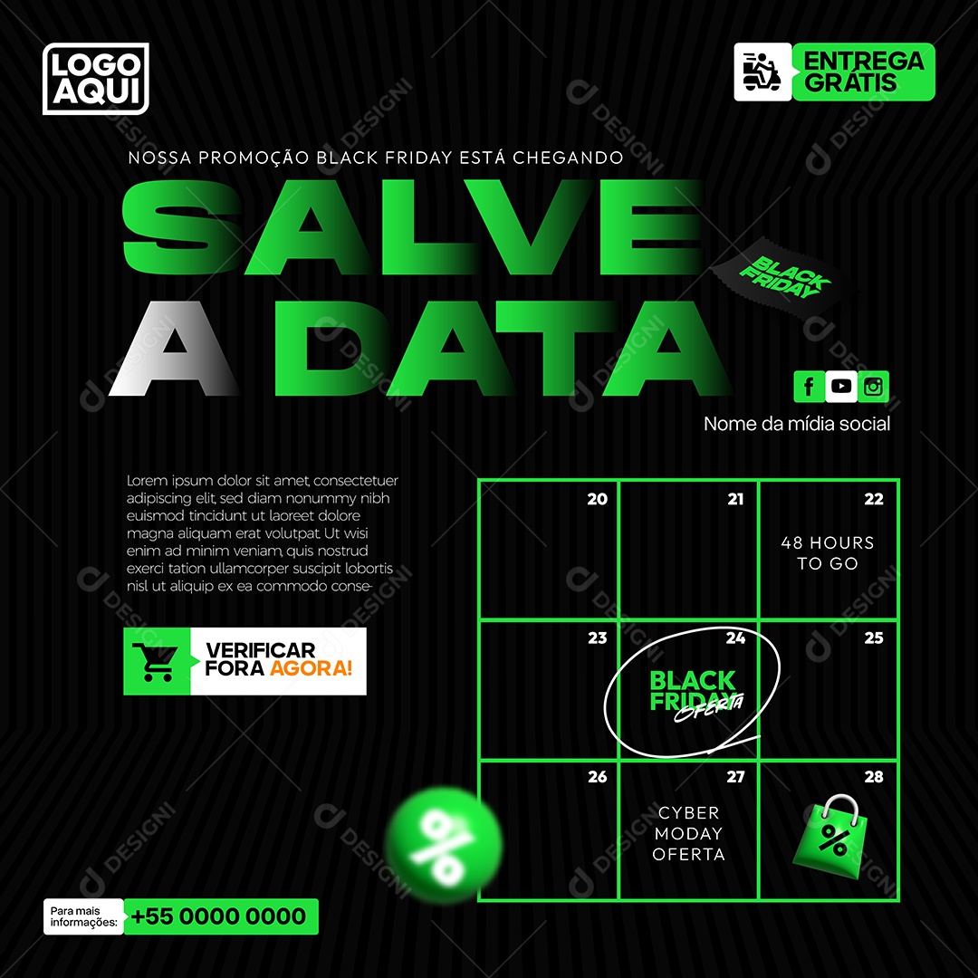 Nossa Promoção Black Friday Está Chegando Ilustração Vetor EPS Editável