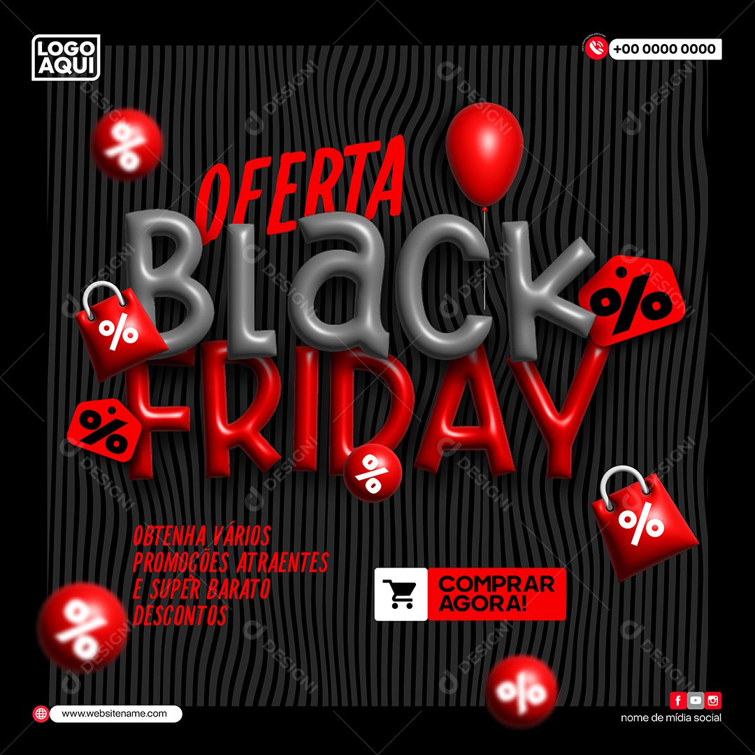 Black Friday Ilustração Vetor EPS Editável