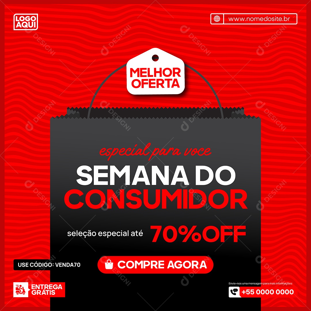 Semana do Consumidor Ilustração Vetor EPS Editável