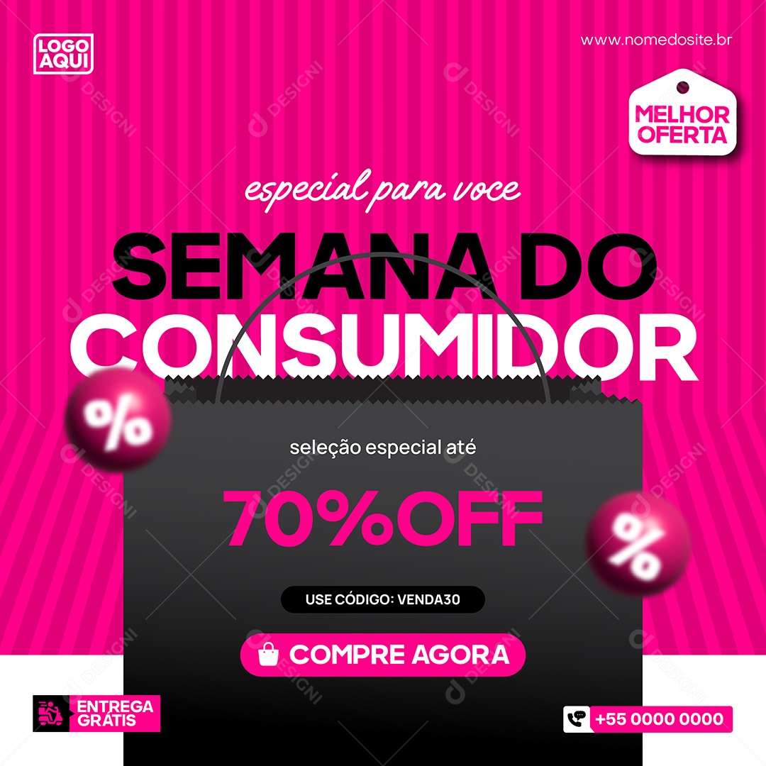 Semana do Consumidor Ilustração Vetor EPS Editável