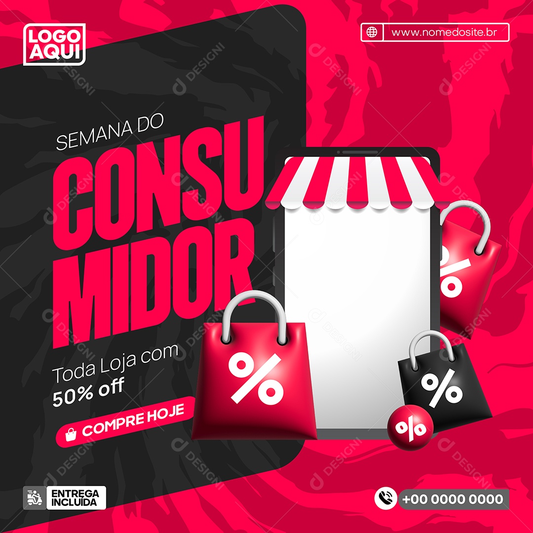 Semana do Consumidor Ilustração Vetor EPS Editável