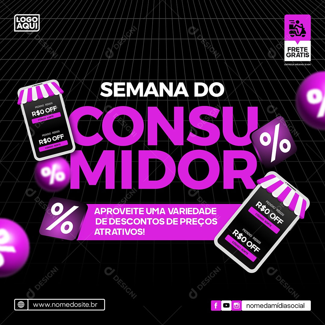 Semana do Consumidor Ilustração Vetor EPS Editável