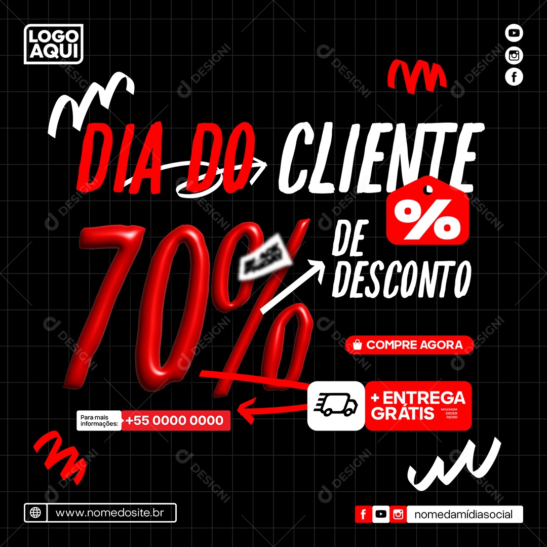 Dia do Cliente Ilustração Vetor EPS Editável