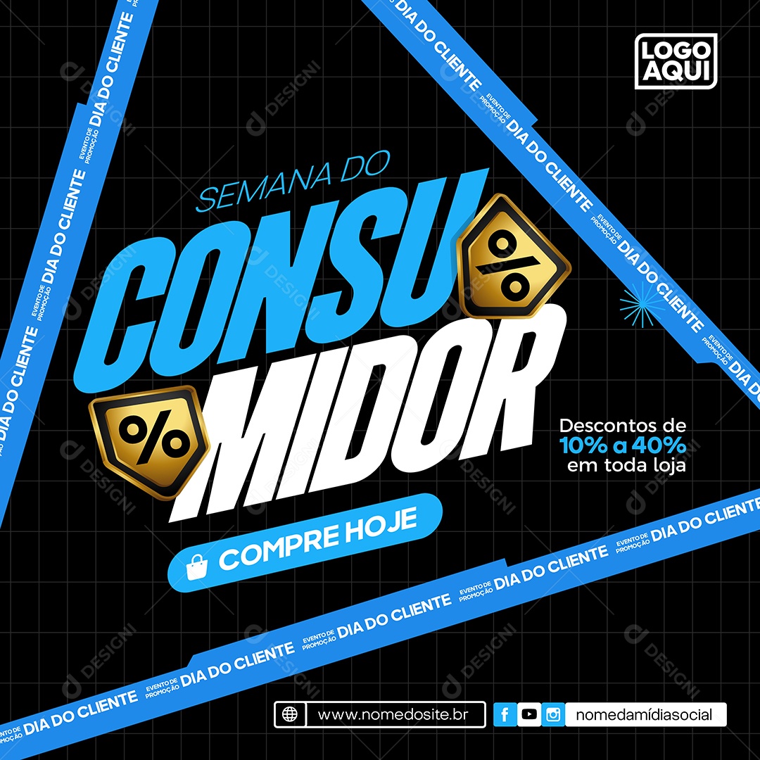 Semana do Consumidor Ilustração Vetor EPS Editável