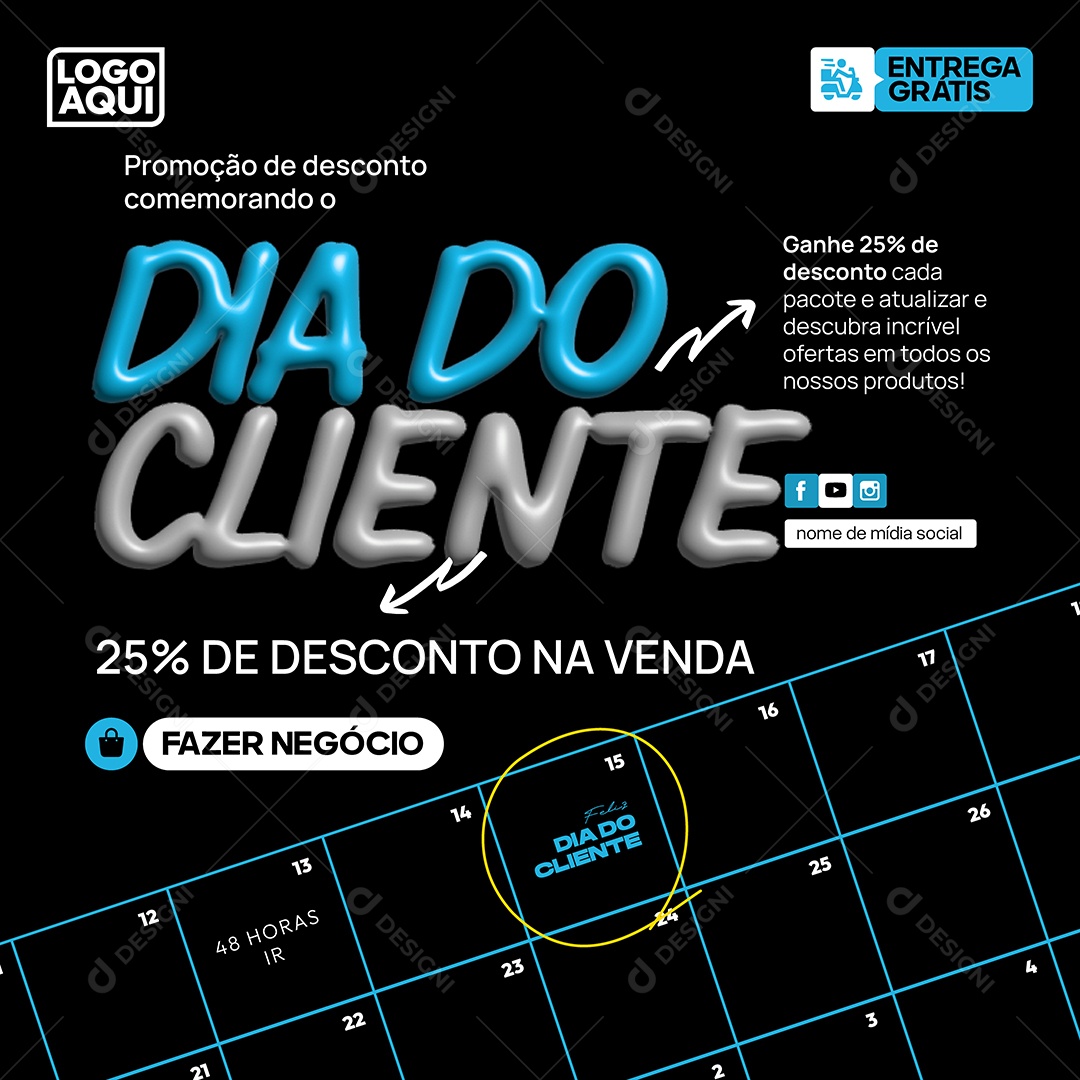 Dia do Cliente Consumidor Ilustração Vetor EPS Editável