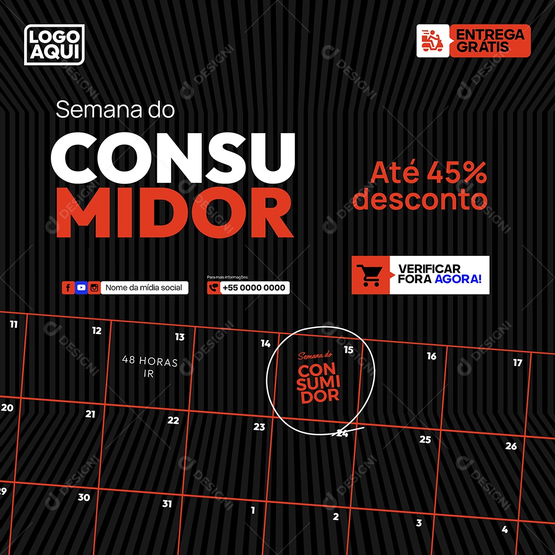 Semana do Consumidor Ilustração Vetor EPS Editável