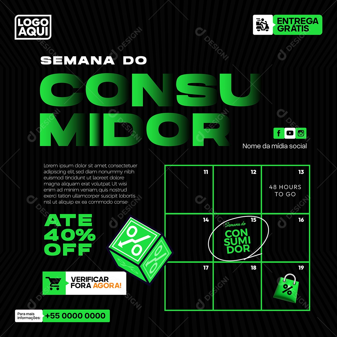 Semana do Consumidor Ilustração Vetor EPS Editável