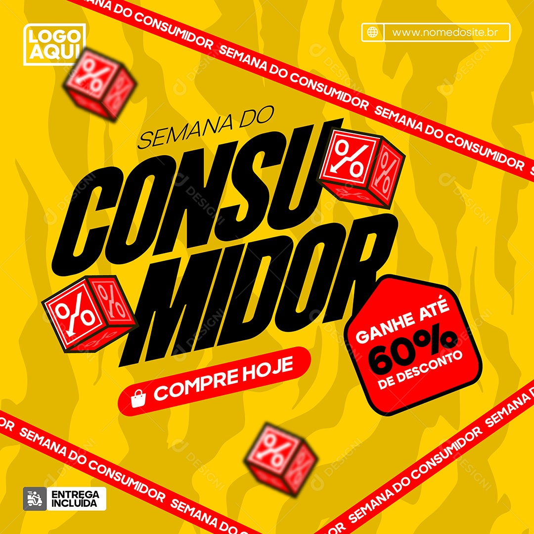 Semana do Consumidor Ilustração Vetor EPS Editável