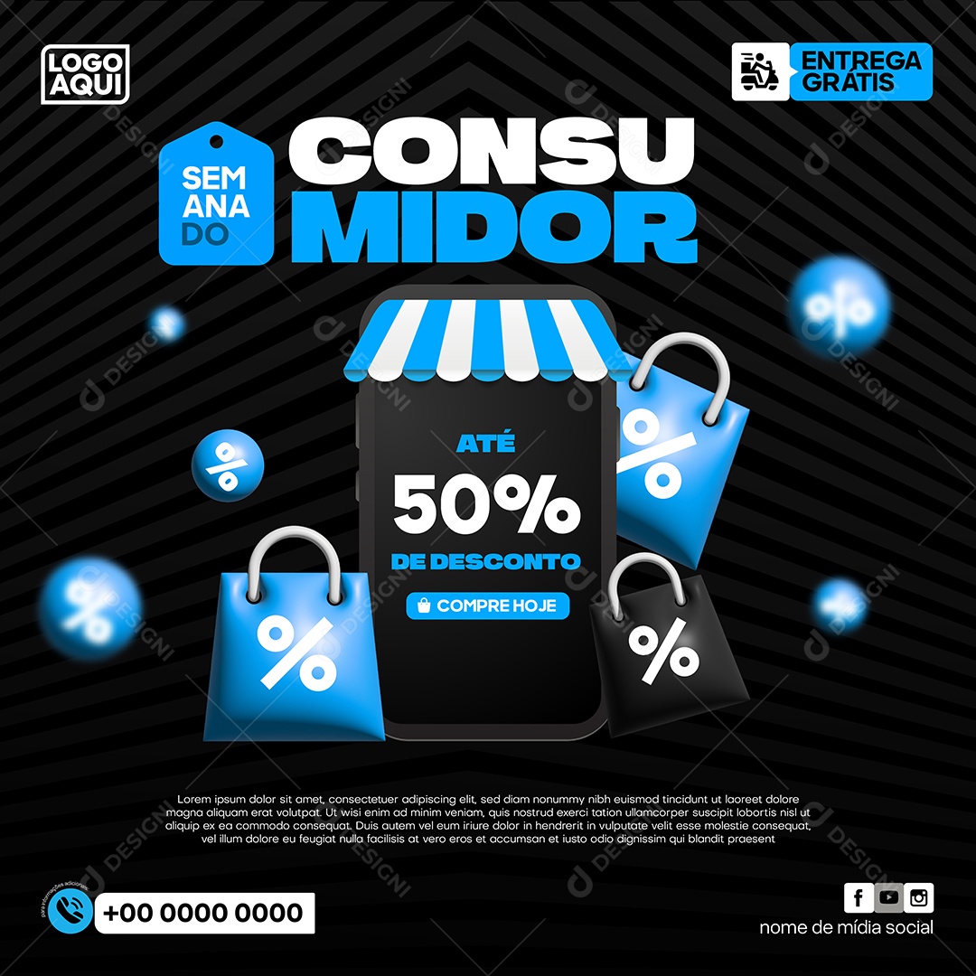 Semana do Consumidor Ilustração Vetor EPS Editável