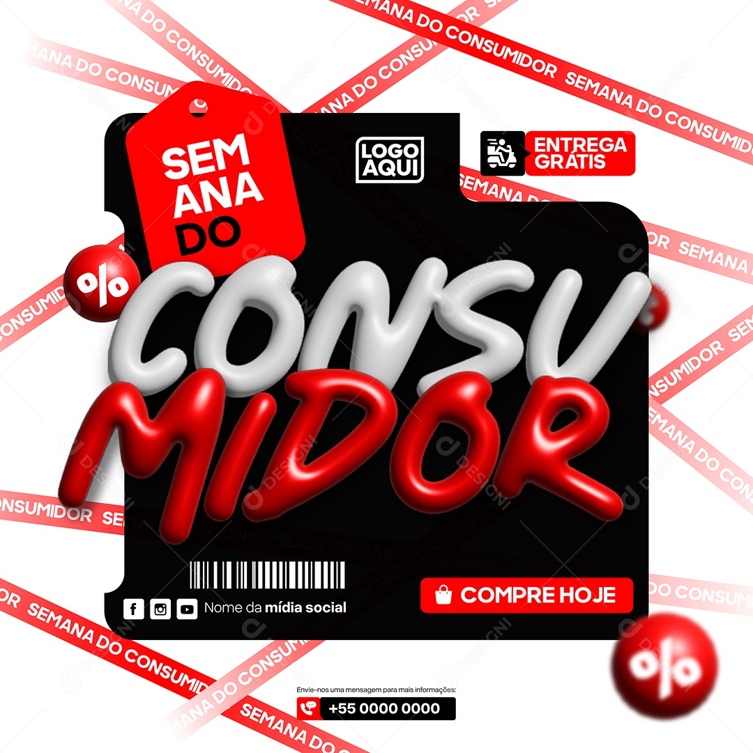 Semana do Consumidor Ilustração Vetor EPS Editável