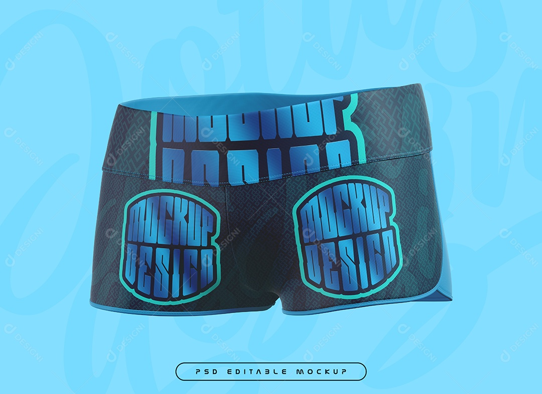 Short Masculino Mockup PSD Editável