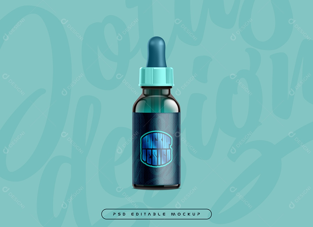 Frasco Conta Gostas Mockup PSD Editável