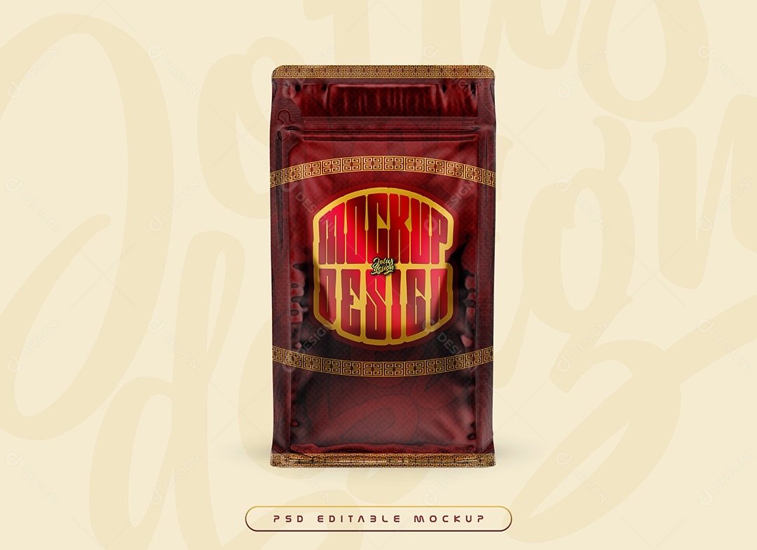 Sache de Café Mockup PSD Editável