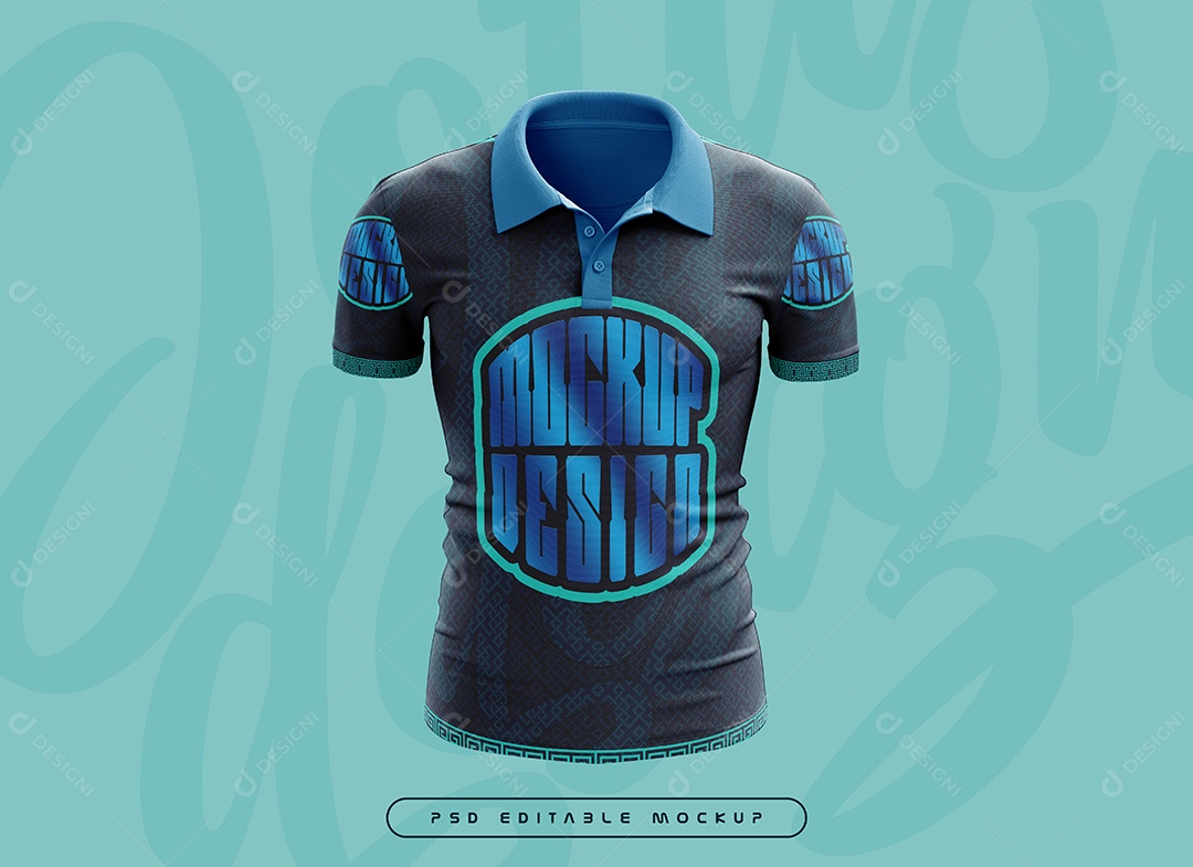 Mockup de Camisa Gola Polo PSD Editável