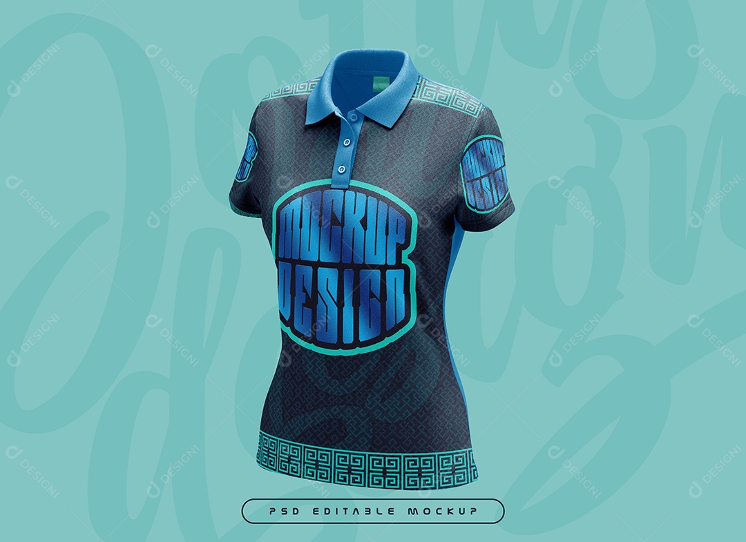 Mockup de Camisa Gola Polo PSD Editável