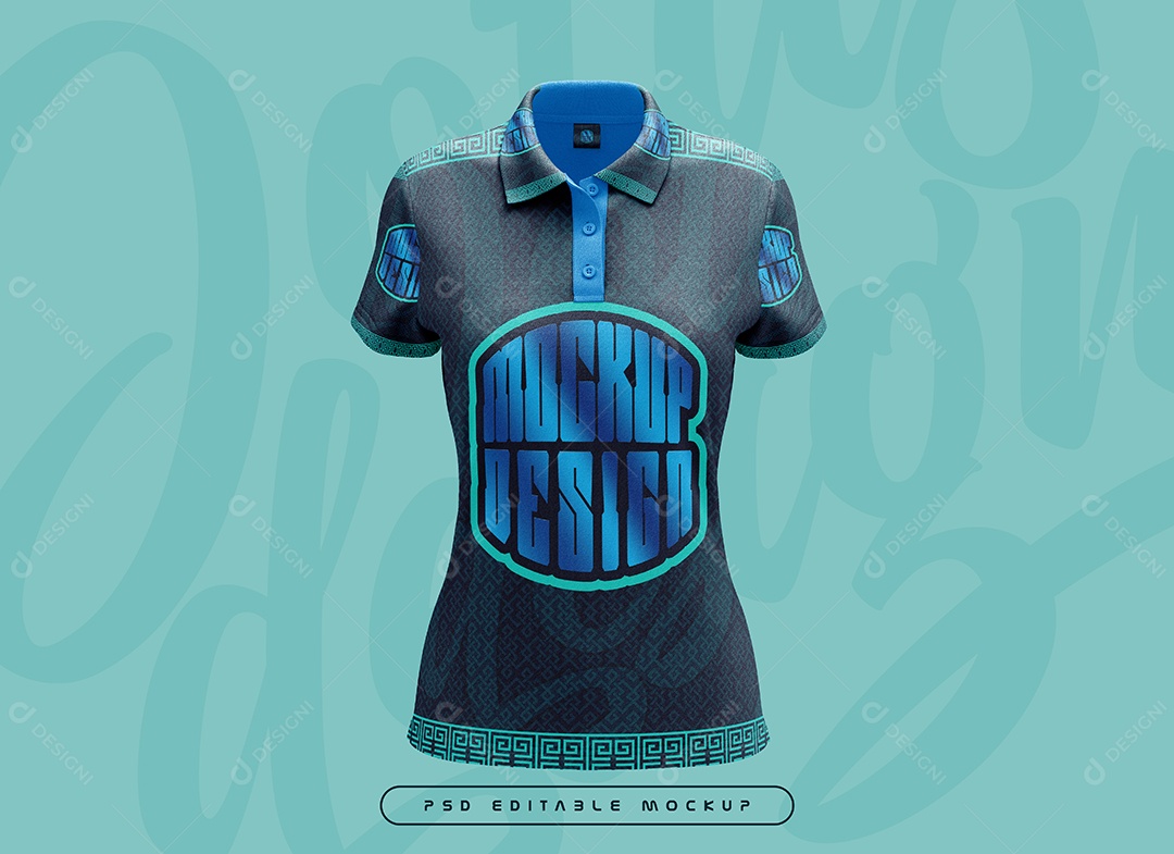 Mockup de Camisa Gola Polo PSD Editável