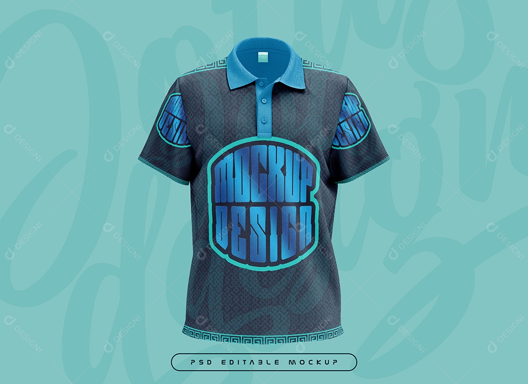 Mockup de Camisa Gola Polo PSD Editável
