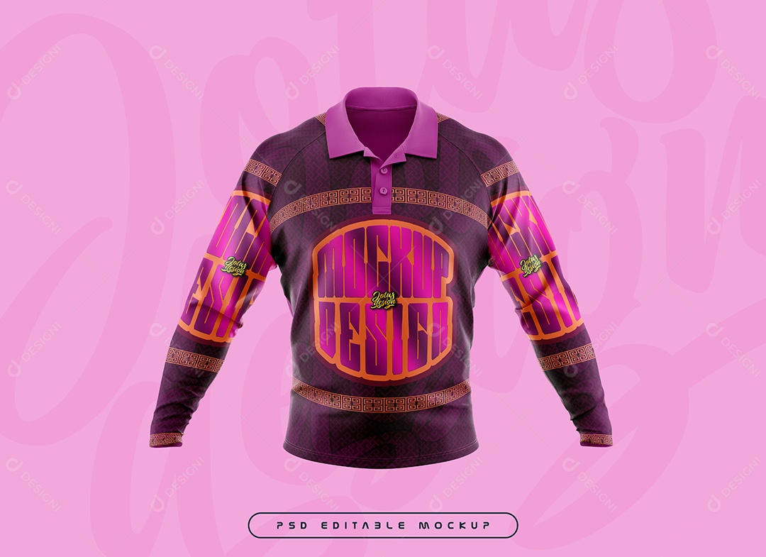 Mockup de Camisa Gola Polo PSD Editável