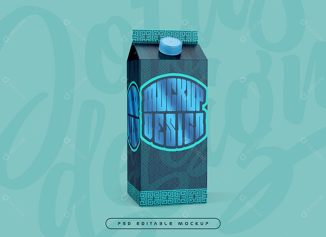 Caixa de Leite Mockup PSD Editável