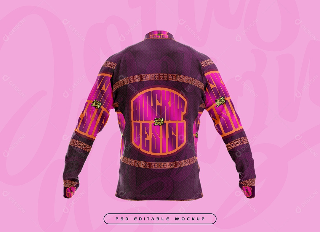 Mockup de Blusa Manga Longa Feminina PSD Editável