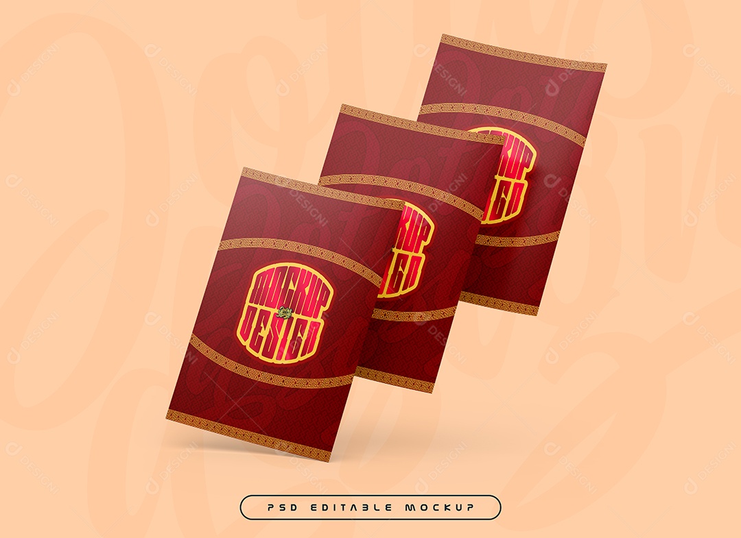 Mockup de Três Revistas PSD Editável