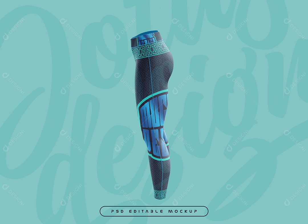 Calça de Legging Feminina Mockup PSD Editável