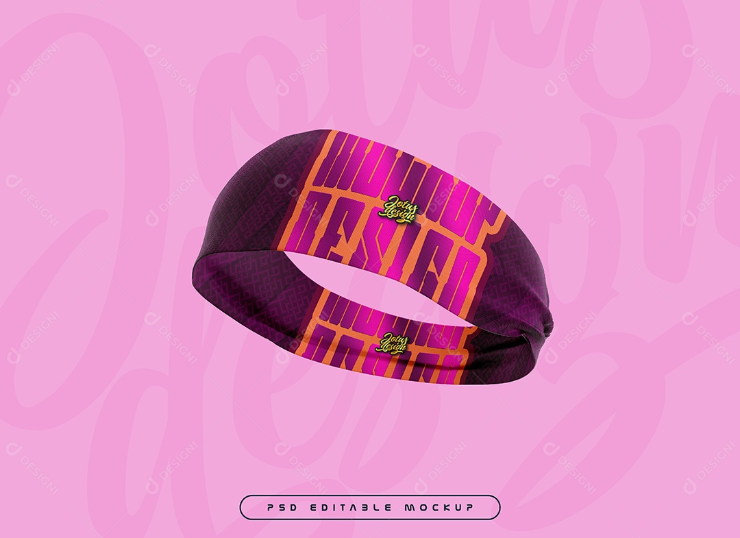 Lenço de Cabelo Mockup PSD Editável