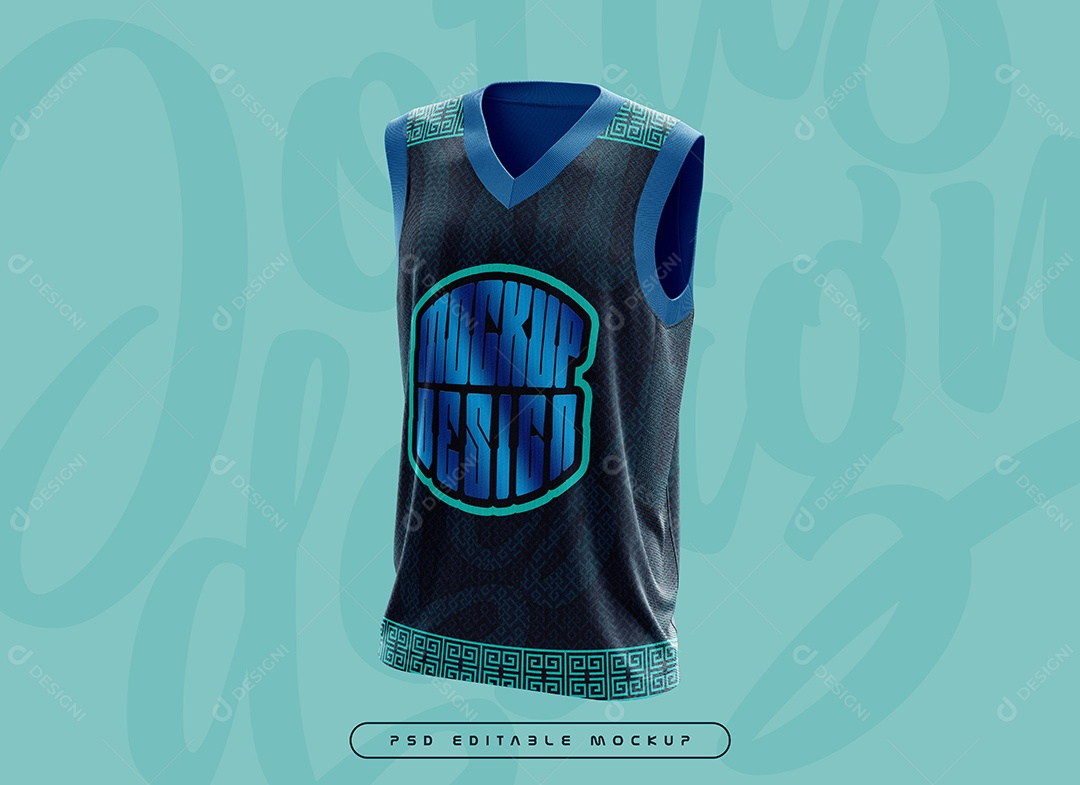 Mockup Uniforme de Basquete PSD Editável