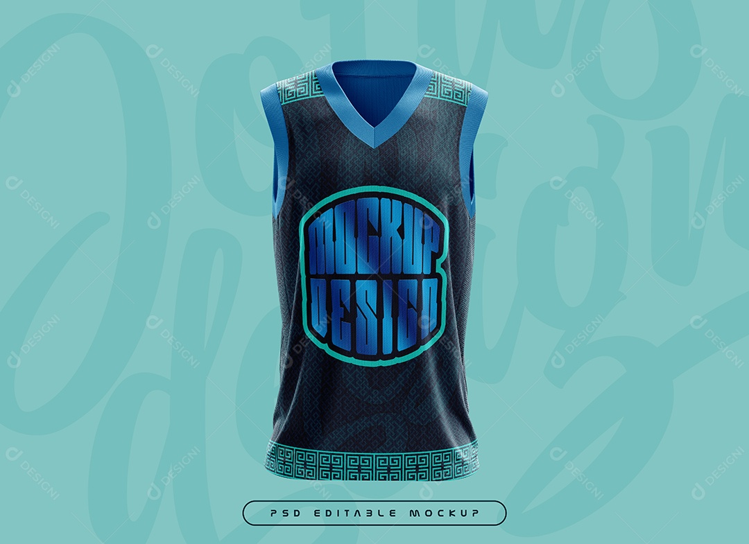 Mockup Uniforme de Basquete PSD Editável