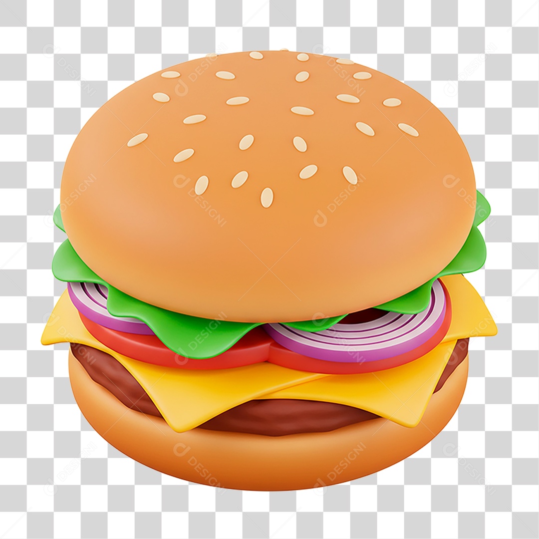 Hambúrguer Caindo PNG Transparente