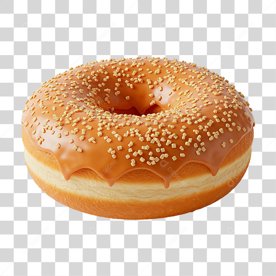 Donut Doce de Leite PNG Transparente