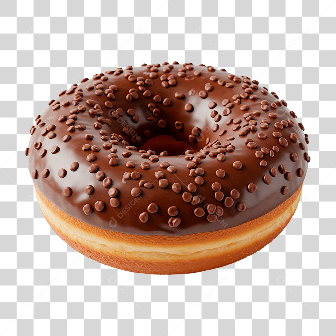 Donut de Chocolate PNG Transparente