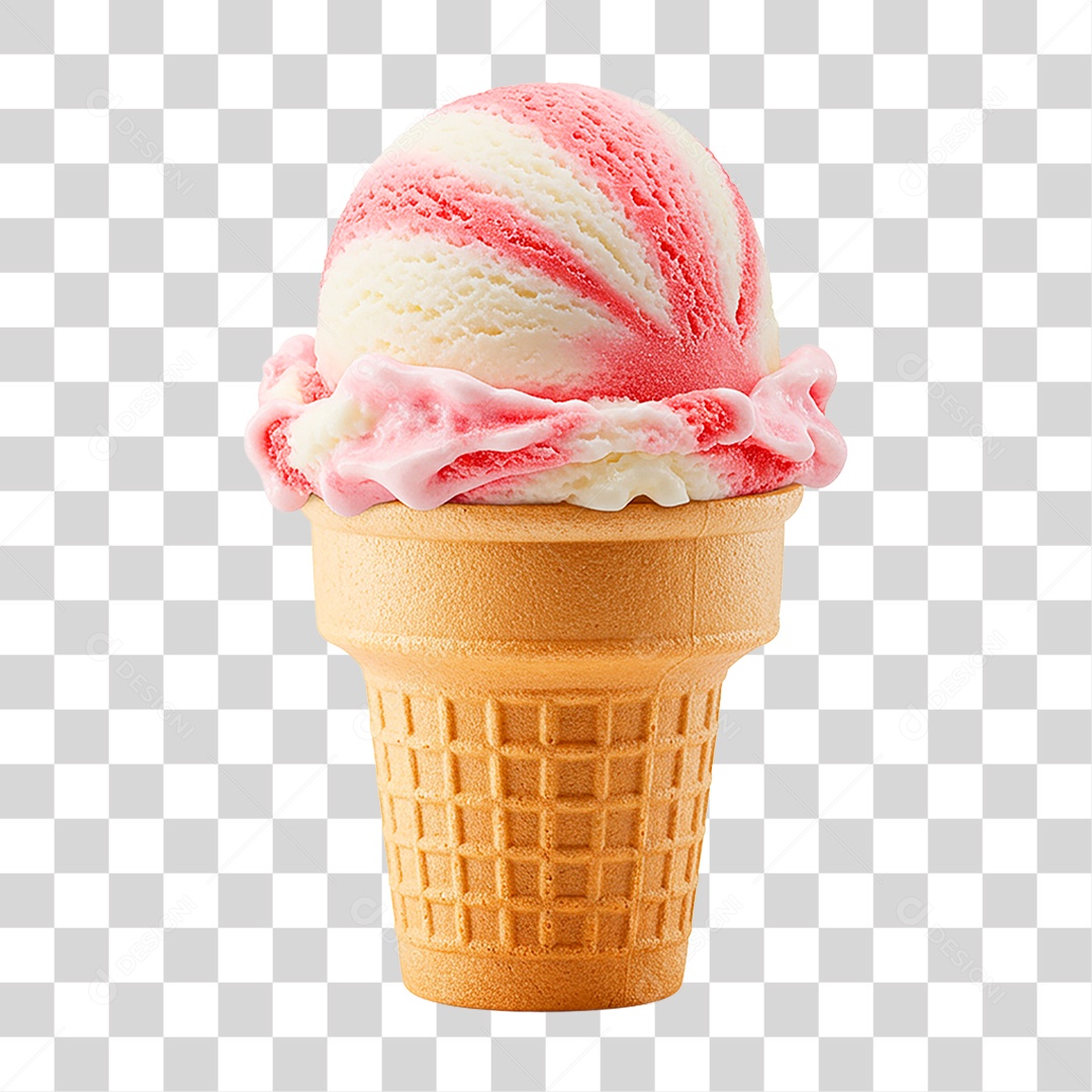 Sorvete de Casquinha PNG Transparente