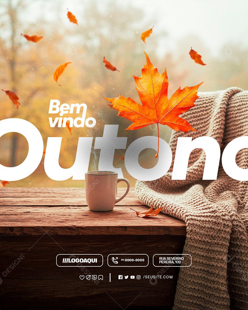 Bem Vindo Outono Social Media PSD Editável