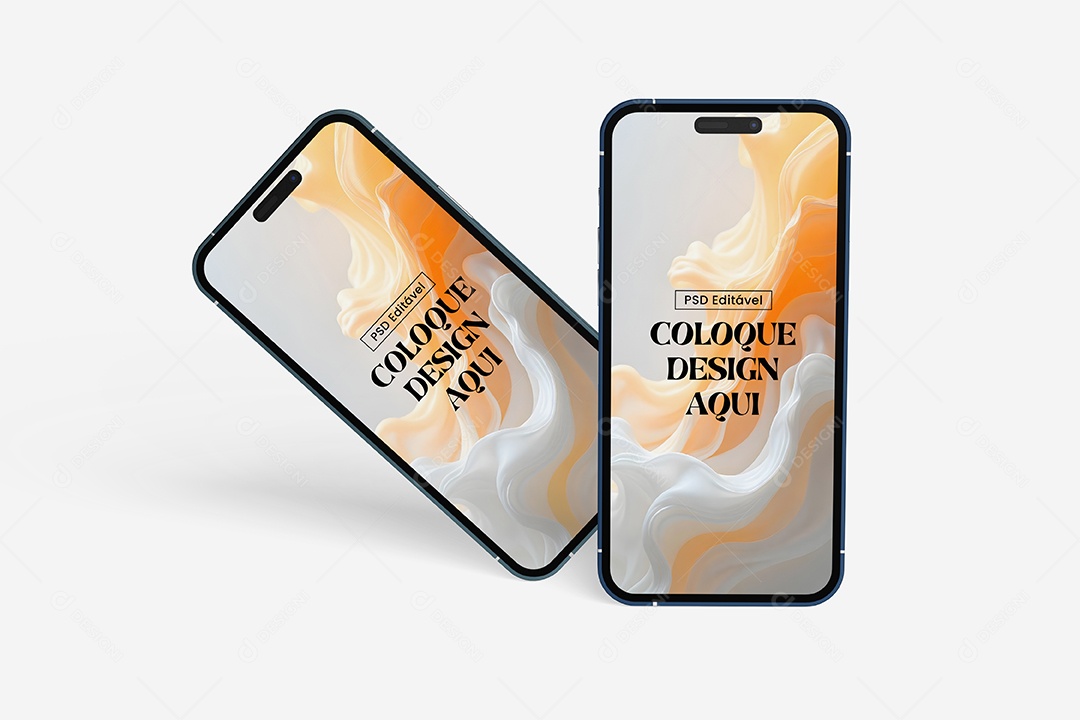 Mockup iPhones de Frente PSD Editável