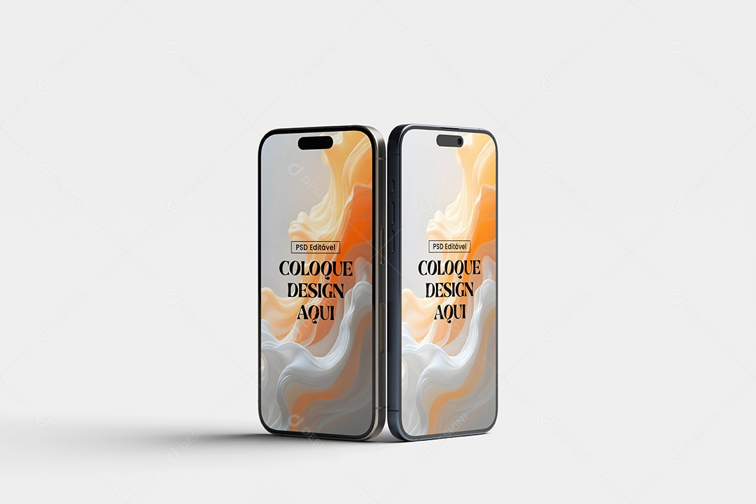 Mockup iPhones de Frente PSD Editável