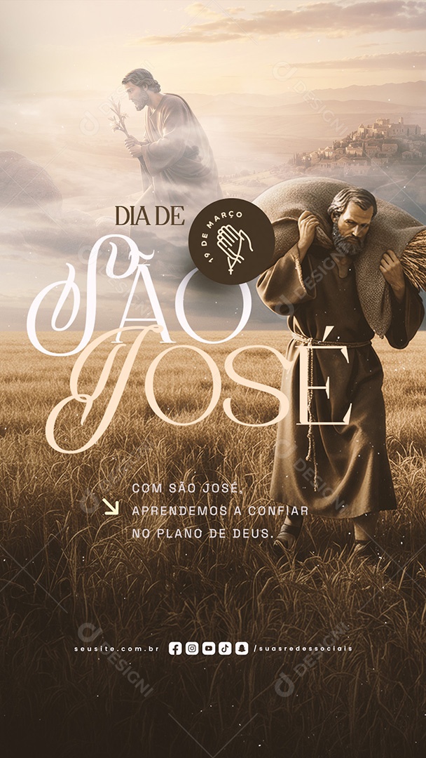 Story Dia de São José 19 de Março Social Media PSD Editável